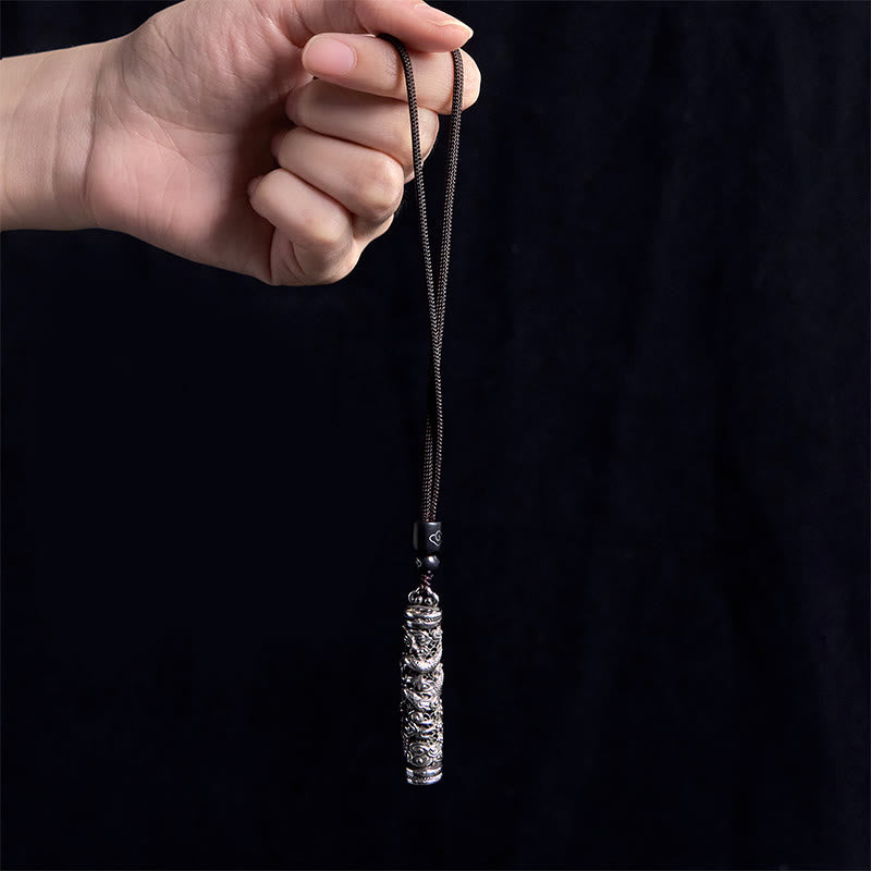 Buddha Stones Collier pendentif équilibre en cuivre avec motif de dragon Fu Character Dragon - image 2