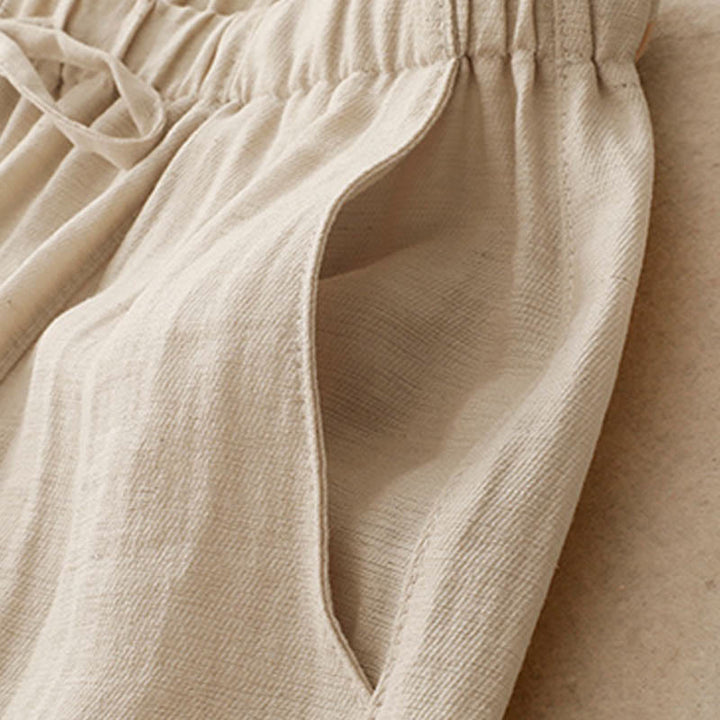 Pantalon large d'été à cordon de serrage et poches pour femme Motif Buddha Stones - image 10