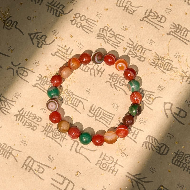 Bracelet de confiance en agate naturelle d'Alashan de Buddha Stones