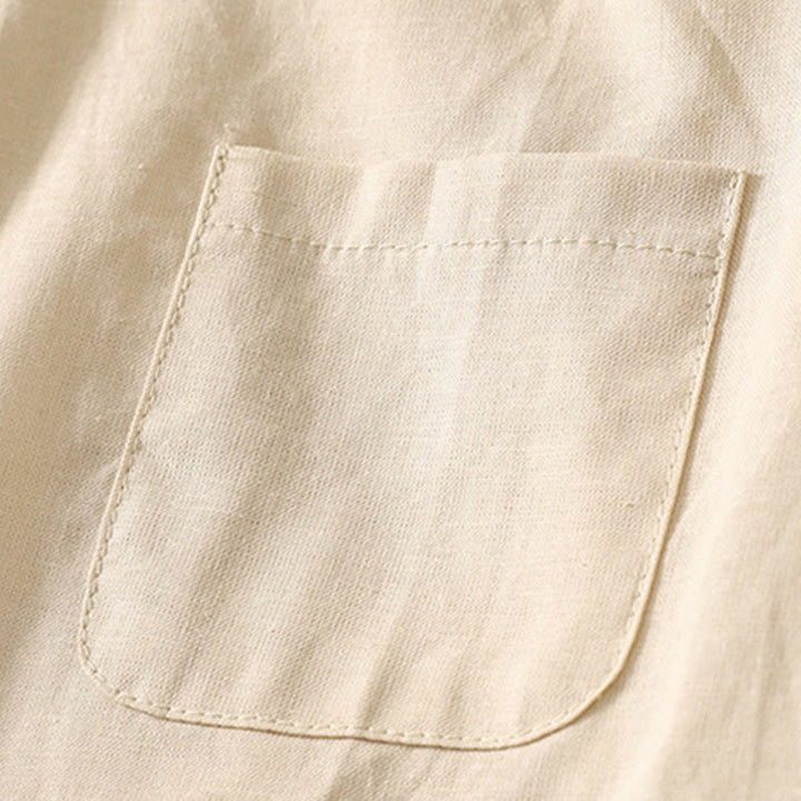 Chemise en coton et lin pour femme, manches mi-bouffantes, motif lys, imprimé Buddha Stones - image 14