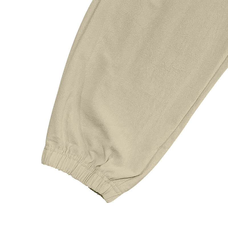 Pantalon cargo en lin uni avec cordon de serrage et poches pour homme Motif Buddha Stones - image 25