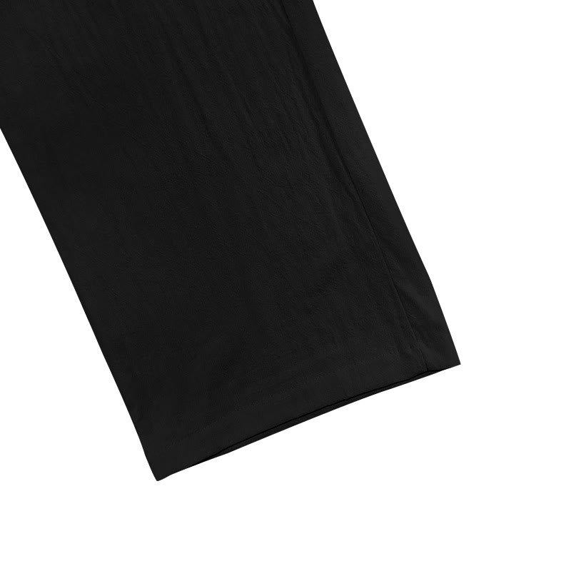 Pantalon décontracté en coton uni avec poches et boutons pour homme Motif Buddha Stones - image 9
