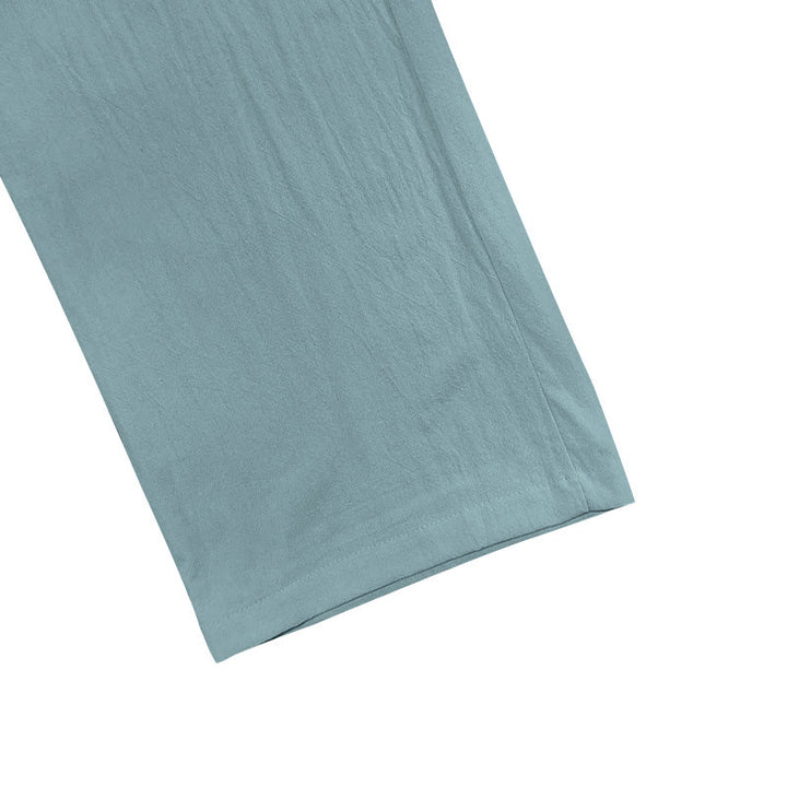 Pantalon décontracté en coton uni avec poches et boutons pour homme Motif Buddha Stones - image 13