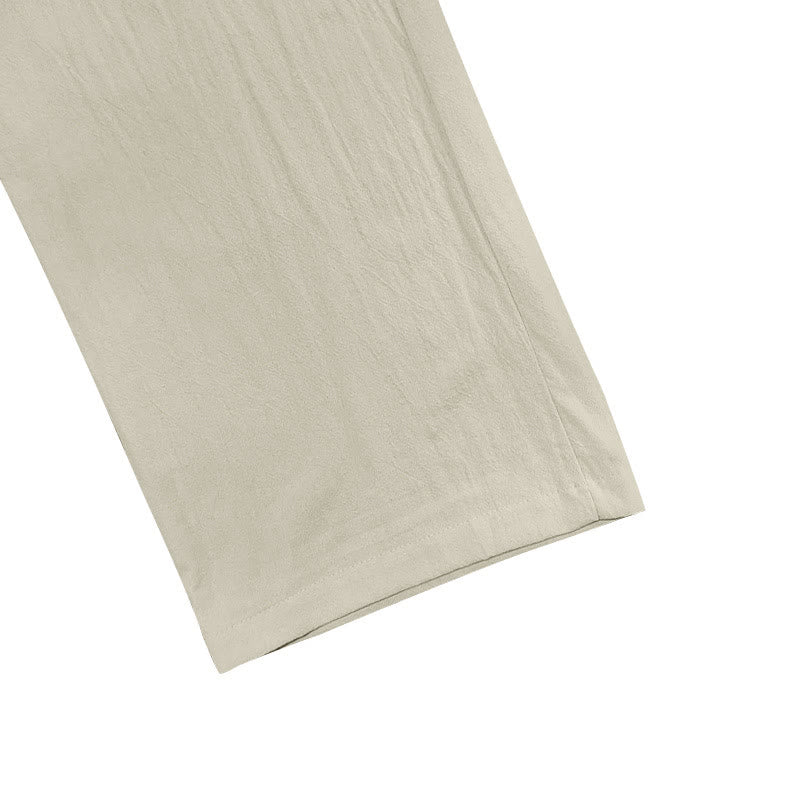 Pantalon décontracté en coton uni avec poches et boutons pour homme Motif Buddha Stones - image 37