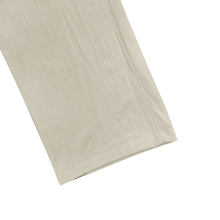 Pantalon décontracté en coton uni avec poches et boutons pour homme Motif Buddha Stones - image 37