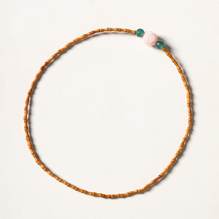 Buddha Stones Bracelet double cercle en noyau d'olive ultra-fin et lotus, pour une force intérieure renforcée. - image 9