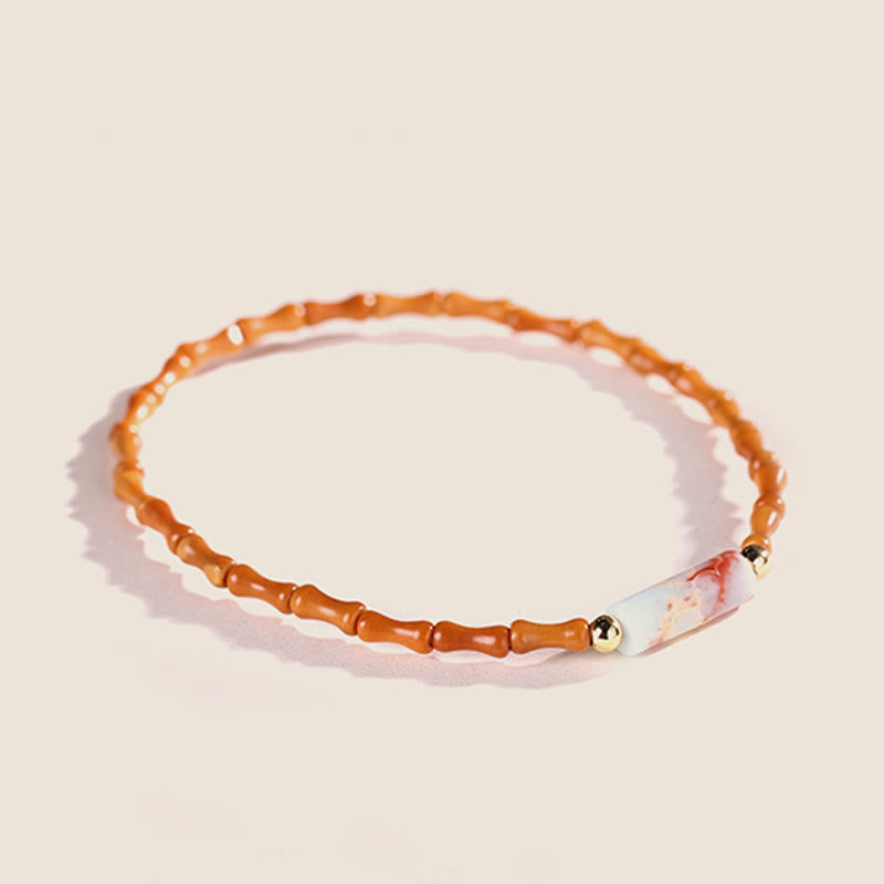 Bracelet de paix ultra-fin en noyaux d'olive Buddha Stones - image 3