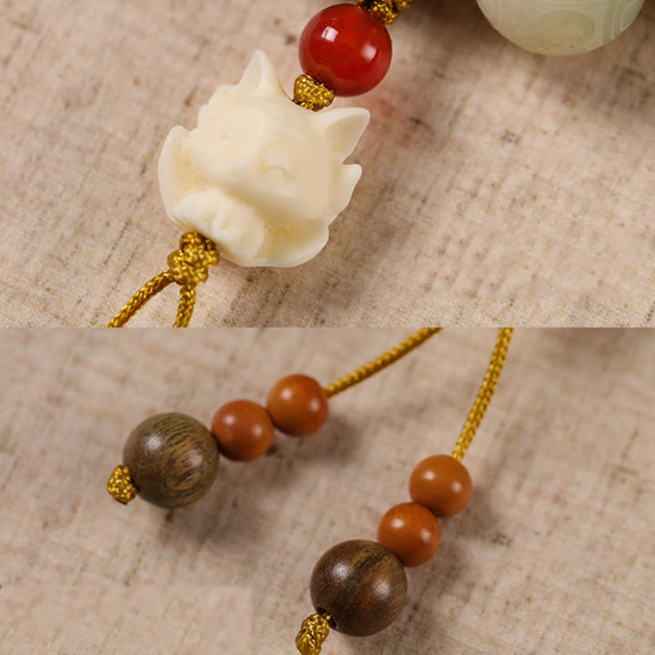 Bracelet de paix sculpté Zakiram en Buddha Stones dégradées Bodhi Seed Om Mani Padme Hum - image 16