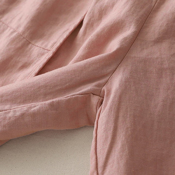 Pantalon décontracté uni à jambes larges et poches pour femme, en polyester, longueur 7-8, motif Buddha Stones, couleur unie, patchwork - image 9