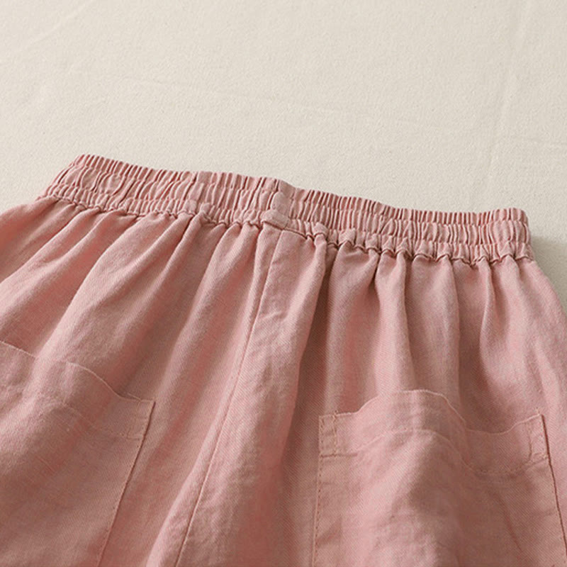 Pantalon décontracté uni à jambes larges et poches pour femme, en polyester, longueur 7-8, motif Buddha Stones, couleur unie, patchwork - image 8