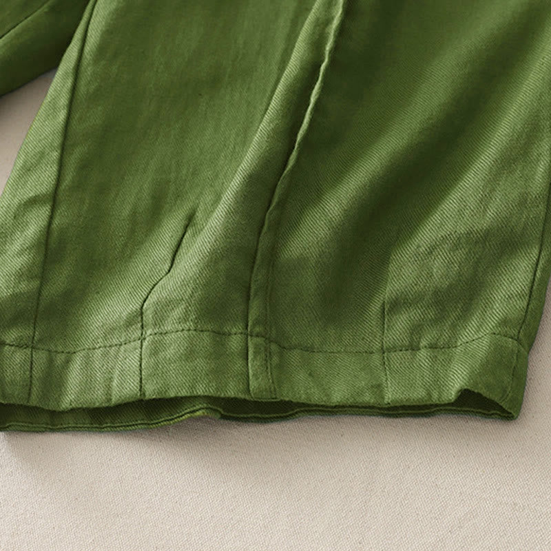 Pantalon décontracté uni à jambes larges et poches pour femme, en polyester, longueur 7-8, motif Buddha Stones, couleur unie, patchwork - image 17