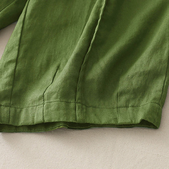 Pantalon décontracté uni à jambes larges et poches pour femme, en polyester, longueur 7-8, motif Buddha Stones, couleur unie, patchwork - image 17