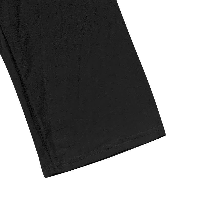 Pantalon en coton pour homme avec poches et boutons de couleur unie et cordon de serrage - image 19