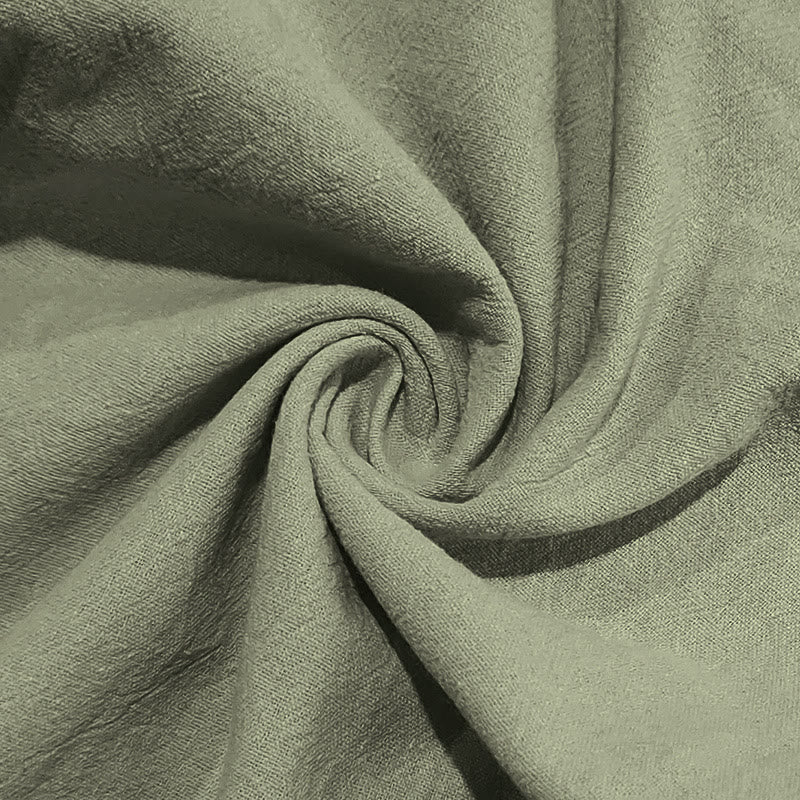 Pantalon en coton pour homme avec poches et boutons de couleur unie et cordon de serrage - image 21