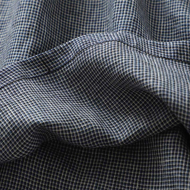 Robe midi bleu nuit en coton et lin à manches mi-longues et lacets Buddha Stones Commute avec poches - image 10