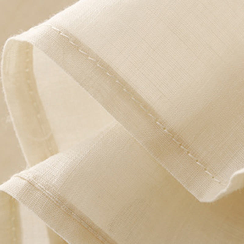 Chemise femme en coton à manches trois-quarts et boutons brodés sur le devant, motif Buddha Stones  - image 16