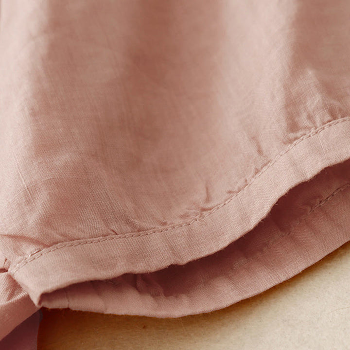 Chemise femme en coton à manches trois-quarts et boutons brodés sur le devant, motif Buddha Stones  - image 22