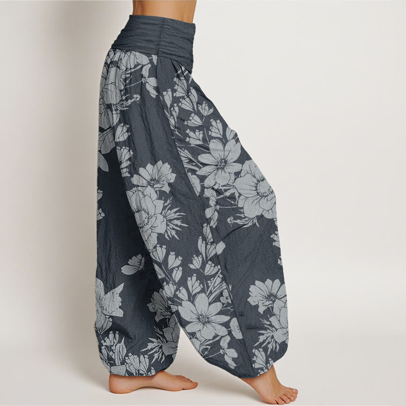 Pantalon Buddha Stones de pivoine et taille élastique pour femme - image 9