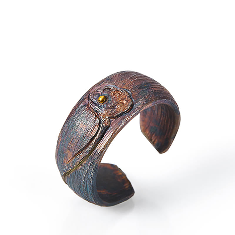 Bague Lotus Balance en argent sterling 999 avec Buddha Stones - image 9