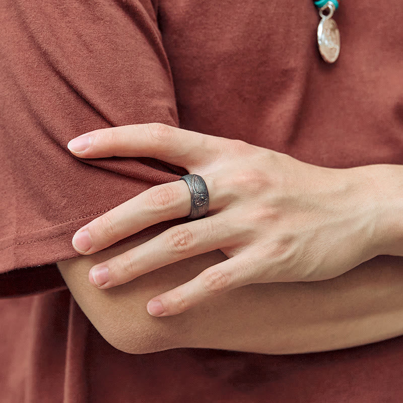 Bague Lotus Balance en argent sterling 999 avec Buddha Stones - image 12