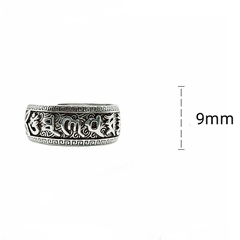 Bague de richesse réglable en cuivre Buddha Stones Om Mani Padme Hum - image 5