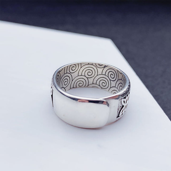 Bague de richesse réglable en cuivre Buddha Stones Om Mani Padme Hum - image 10