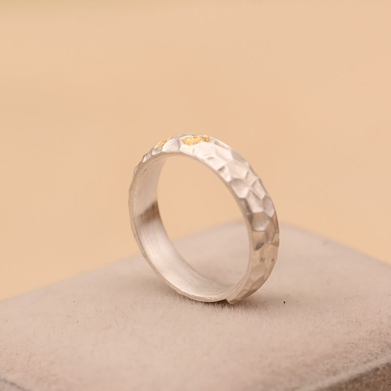 Bague de richesse en argent plaqué cuivre avec motif marteau et Buddha Stones Om Mani Padme Hum - image 16