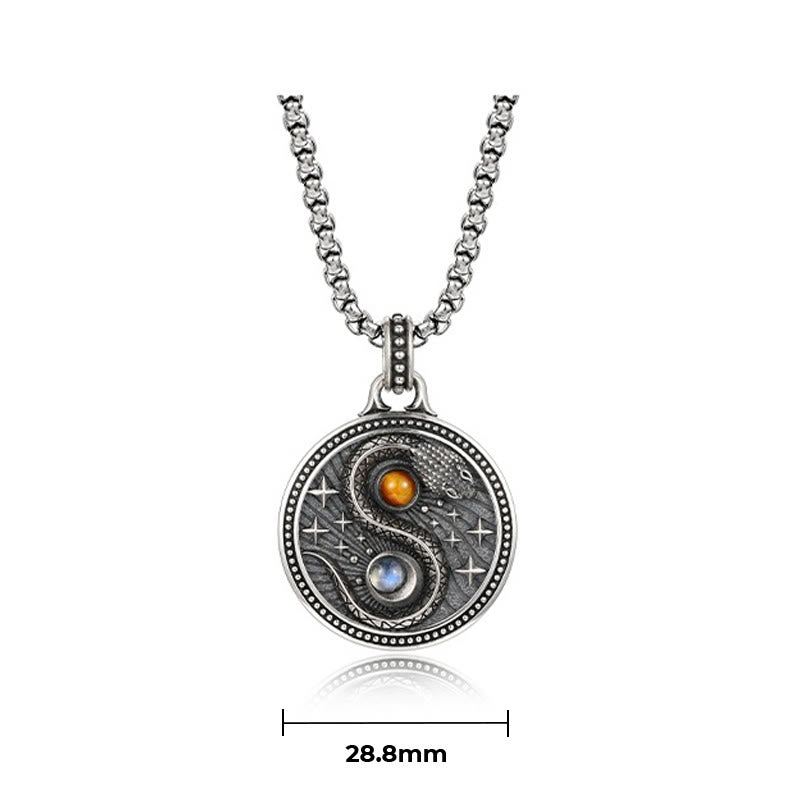 Collier pendentif en cuivre avec symbole Yin Yang et Buddha Stones - image 8