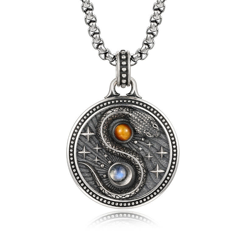 Collier pendentif en cuivre avec symbole Yin Yang et Buddha Stones - Cuivre (Richesse ♥ Chance) - image 1