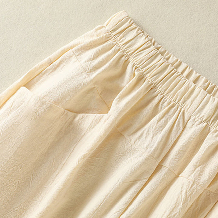 Ensemble de vêtements de méditation Buddha Stones 2 pièces pour femme : chemise à manches courtes unie et pantalon harem. - image 11