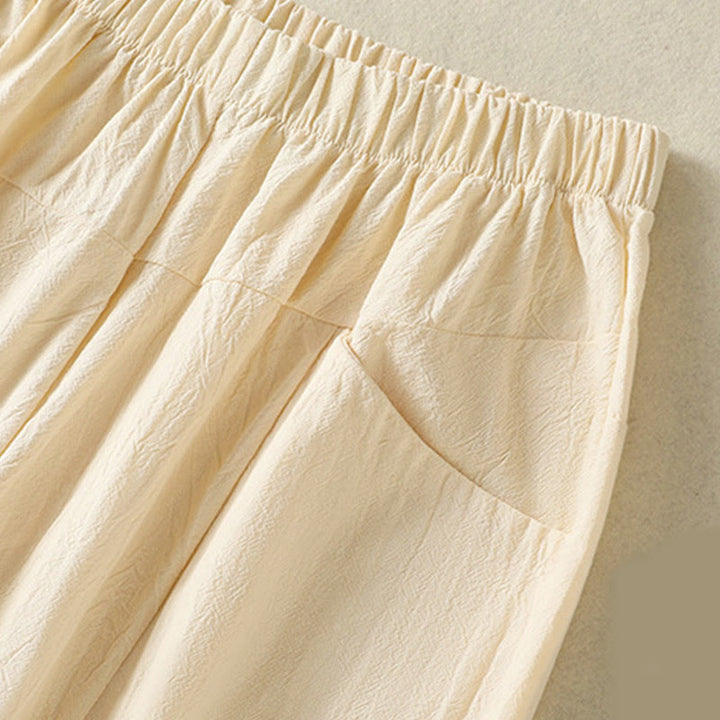 Ensemble de vêtements de méditation Buddha Stones 2 pièces pour femme : chemise à manches courtes unie et pantalon harem. - image 15