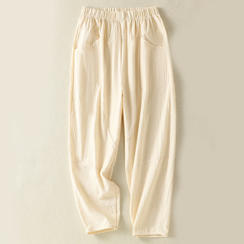 Ensemble de vêtements de méditation Buddha Stones 2 pièces pour femme : chemise à manches courtes unie et pantalon harem. - image 10