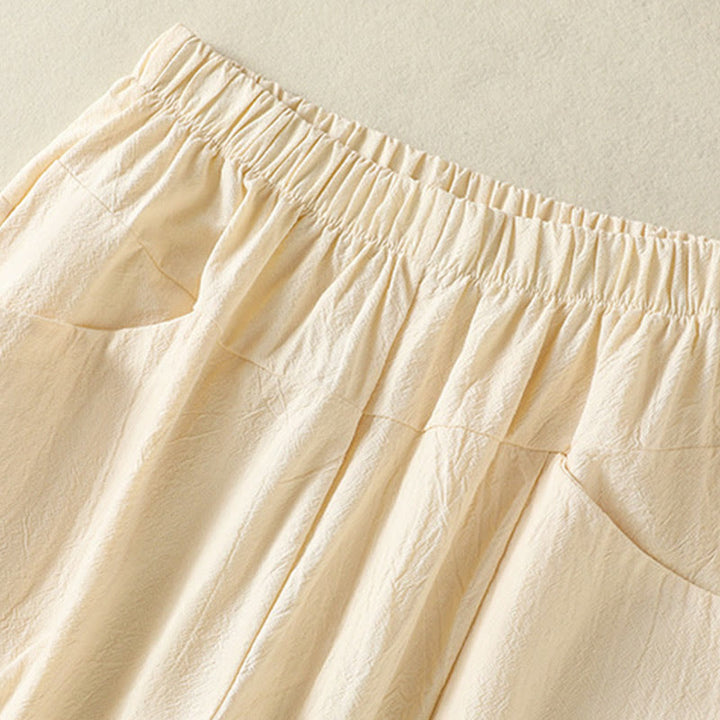 Ensemble de vêtements de méditation Buddha Stones 2 pièces pour femme : chemise à manches courtes unie et pantalon harem. - image 13