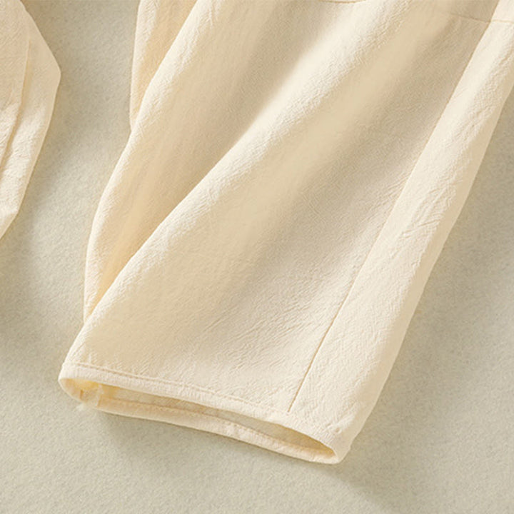 Ensemble de vêtements de méditation Buddha Stones 2 pièces pour femme : chemise à manches courtes unie et pantalon harem. - image 14