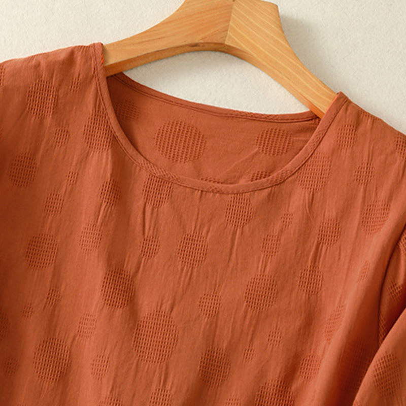 Ensemble de vêtements de méditation Buddha Stones 2 pièces pour femme : chemise à manches courtes unie et pantalon harem. - image 19
