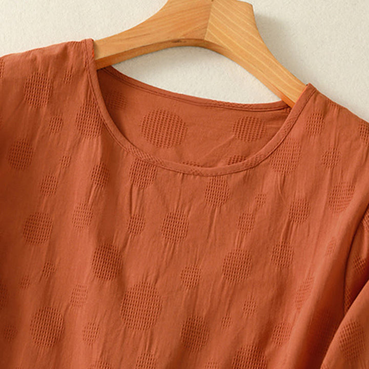 Ensemble de vêtements de méditation Buddha Stones 2 pièces pour femme : chemise à manches courtes unie et pantalon harem. - image 19