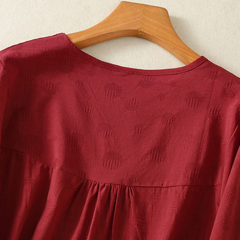 Ensemble de vêtements de méditation Buddha Stones 2 pièces pour femme : chemise à manches courtes unie et pantalon harem. - image 26