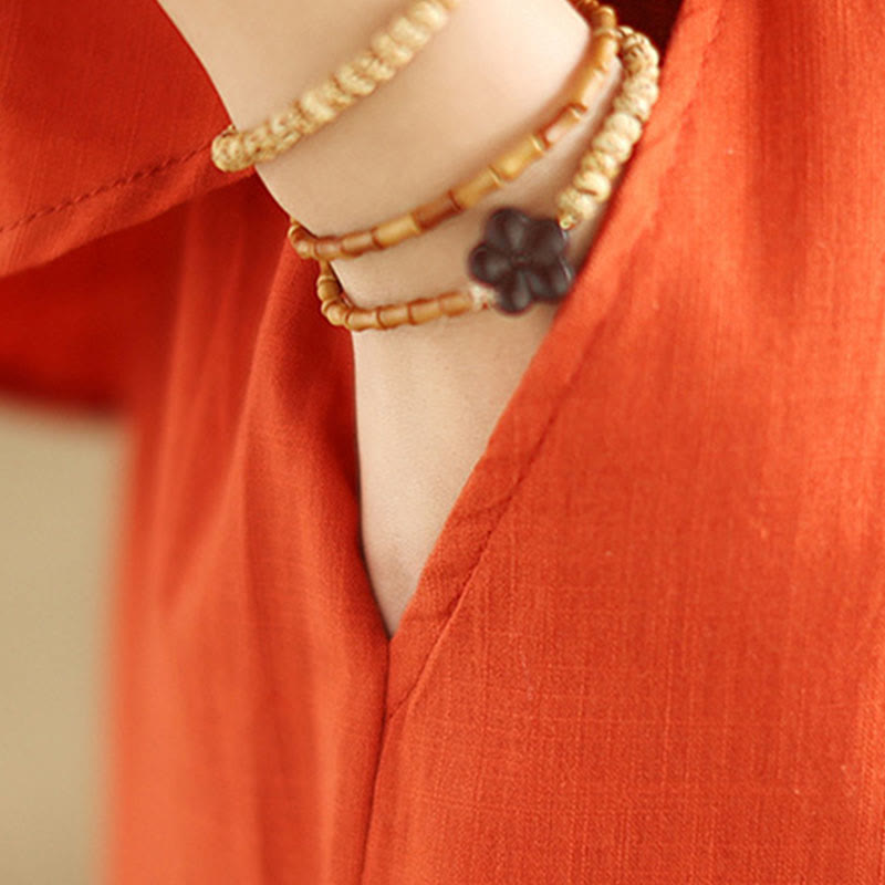 Ensemble 2 pièces décontracté pour femme, chemise à col montant et pantalon ample, Buddha Stones, vêtements de méditation - image 12