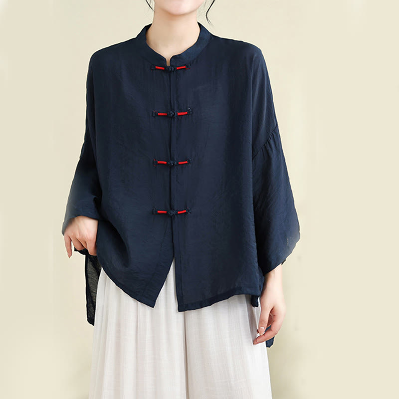 Ensemble 2 pièces décontracté pour femme avec chemise à boutons et pantalon ample et motif Buddha Stones , vêtements de méditation - image 4