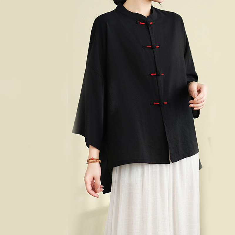 Ensemble 2 pièces décontracté pour femme avec chemise à boutons et pantalon ample et motif Buddha Stones , vêtements de méditation - image 25