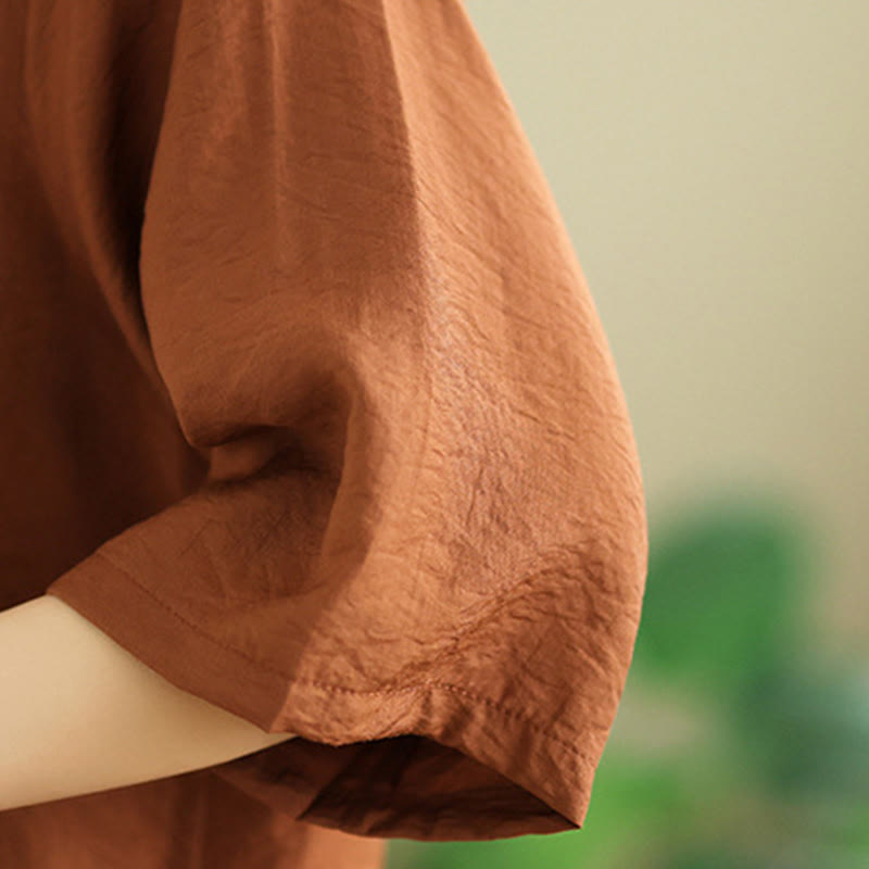 Ensemble 2 pièces décontracté pour femme, chemise à col montant et pantalon ample, Buddha Stones, vêtements de méditation - image 6