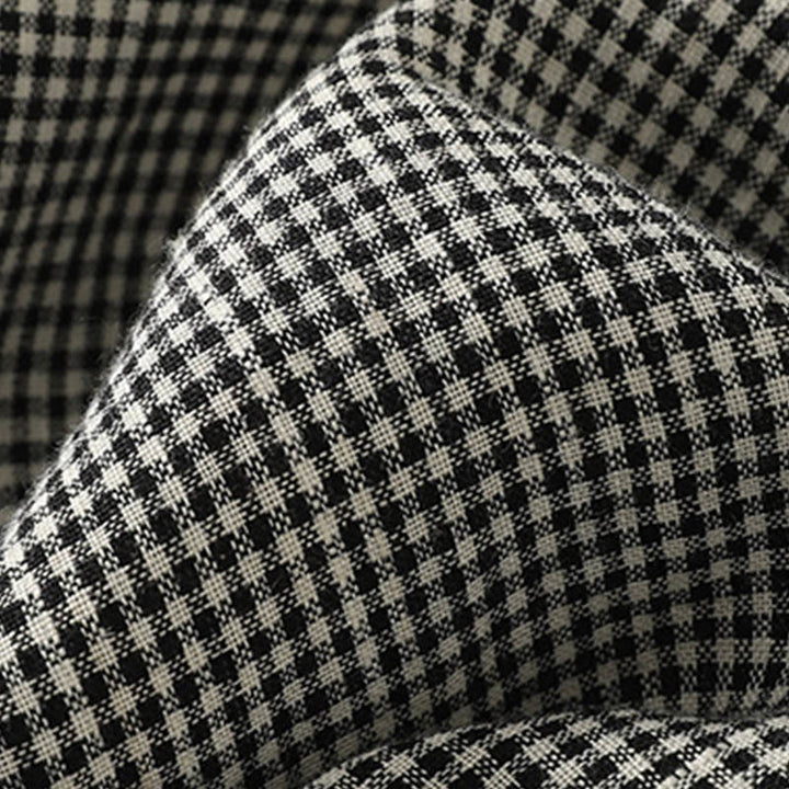 Pantalon sarouel en coton et lin pour femme, motif à carreaux Buddha Stones, avec cordon de serrage et poches - image 5