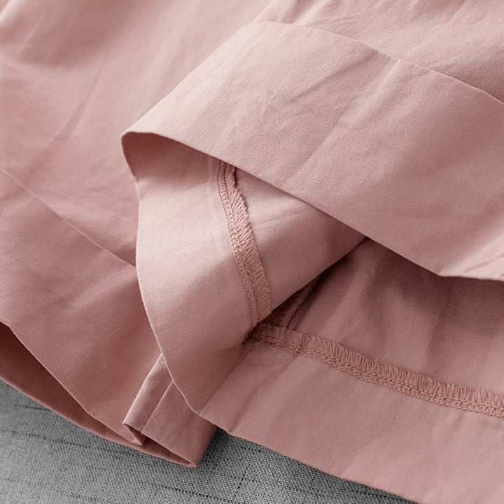 Pantalon Buddha Stones taille haute en polyester pour femme, coupe large, uni, avec poches, longueur 7-8 - image 10