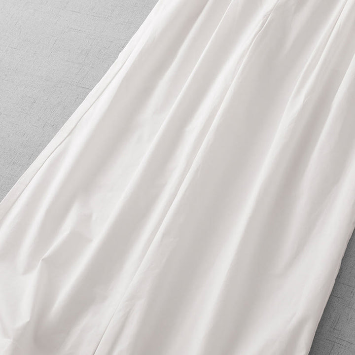 Pantalon Buddha Stones taille haute en polyester pour femme, coupe large, uni, avec poches, longueur 7-8 - image 15