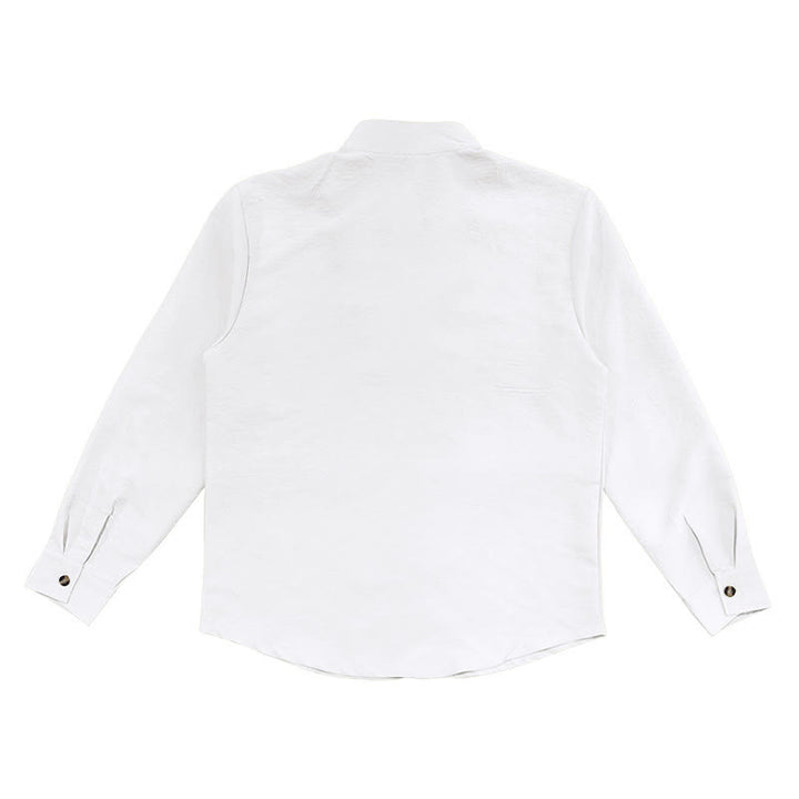Chemise homme à manches longues et boutons de couleur unie avec Buddha Stones - image 12