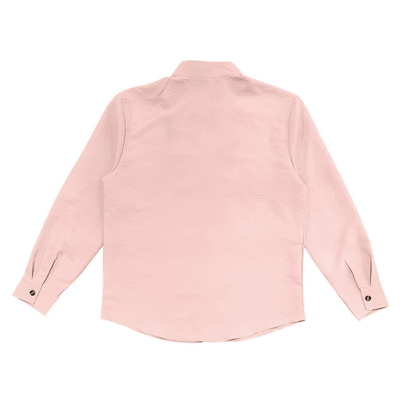 Chemise homme à manches longues et boutons de couleur unie avec Buddha Stones - image 15