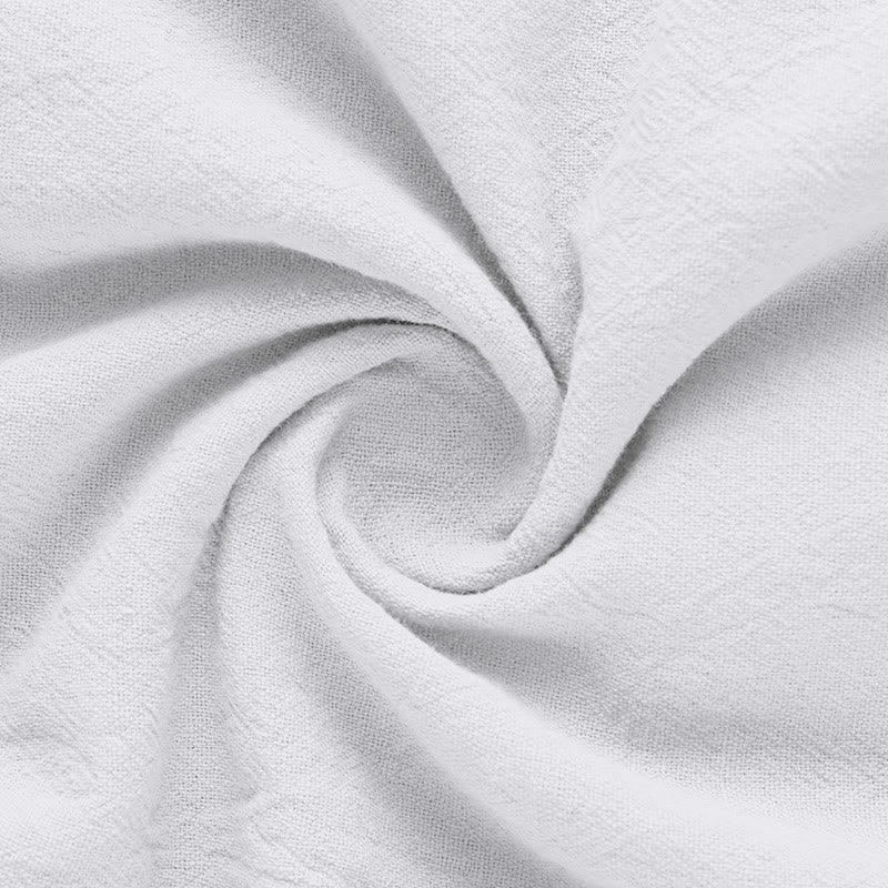 Chemise d'été en lin à manches courtes et demi-boutons pour homme Motif Buddha Stones - image 10