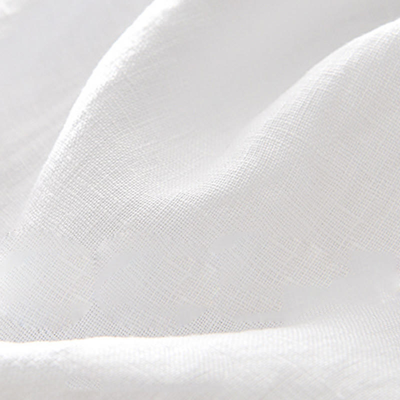 Chemise d'été en lin à manches courtes et boutons pour homme avec poches et motif Buddha Stones - image 13