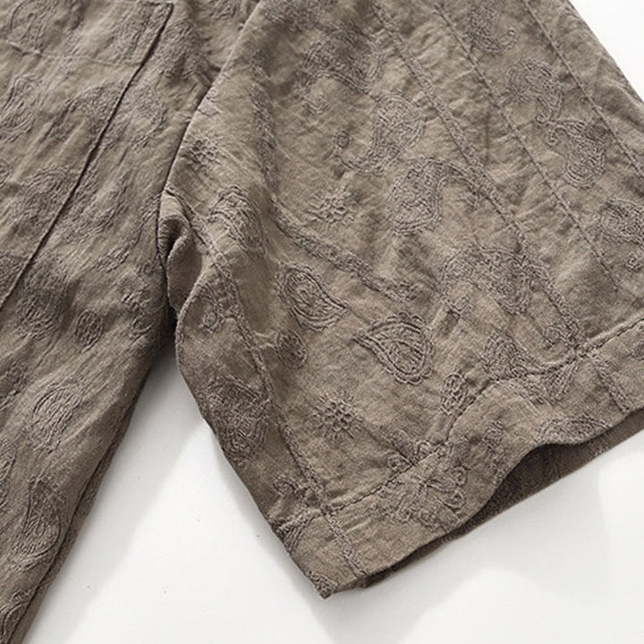 Chemise d'été à manches courtes et boutons pour homme avec deux poches Motif Buddha Stones - image 24