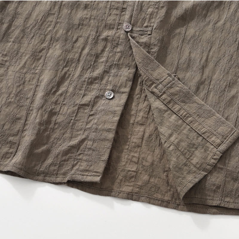 Chemise d'été à manches courtes et boutons pour homme avec deux poches Motif Buddha Stones - image 23